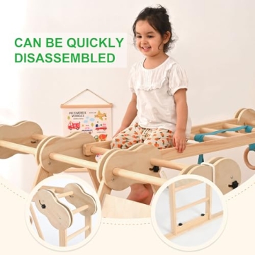 OLLIKIVI Indoor Playground Gym for Kids - 7-in-1 Fun