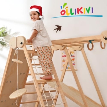 OLLIKIVI Indoor Playground Gym for Kids - 7-in-1 Fun