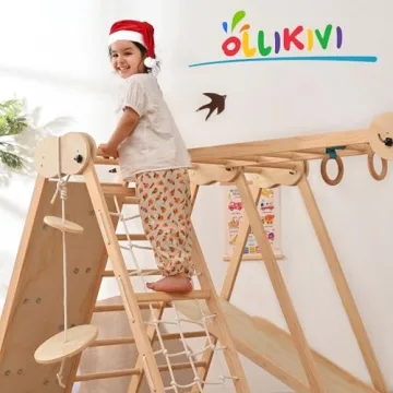 OLLIKIVI Indoor Playground Gym for Kids - 7-in-1 Fun