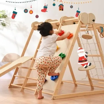 OLLIKIVI Indoor Playground Gym for Kids - 7-in-1 Fun