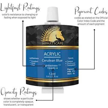 MyArtscape Acrylic Paint Set - 48 Vibrant Colors for Artists