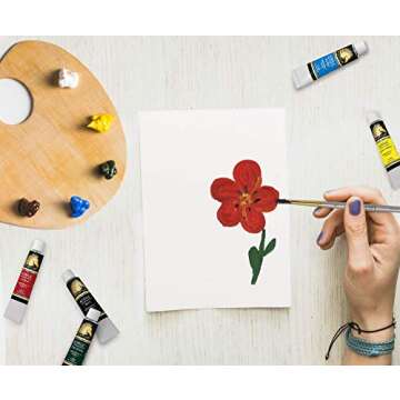 MyArtscape Acrylic Paint Set - 48 x 12ml Tubes - Lightfast - Heavy Body - Non Fading - Vibrant Colors - Artist Quality Painting Supplies - Professional Grade Paints