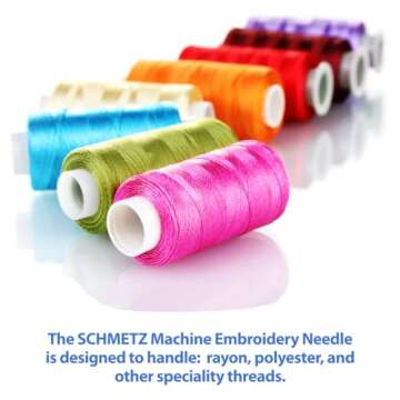SCHMETZ Embroidery Sewing Needles - Precision, All Fabrics