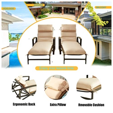 Premium LOKATSE HOME Outdoor Chaise Lounge Set