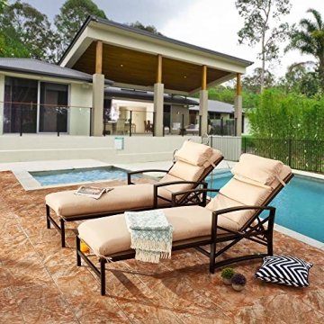 Premium LOKATSE HOME Outdoor Chaise Lounge Set