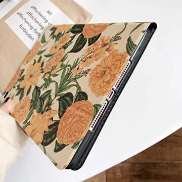 Floral Case for iPad Mini 2024, Floral Print Protective Cover