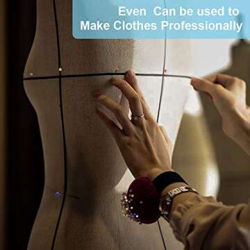 500PCS Sewing Pins for Fabric, Straight Pins with Colored Ball Glass Heads Long 1.5inch, Quilting Pins for Dressmaker, Jewelry DIY Decoration, Craft and Sewing Project by Sunenlyst