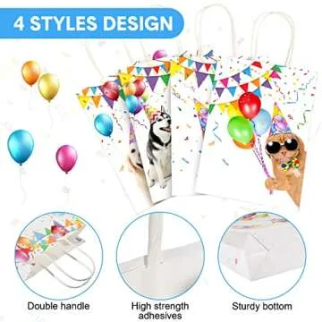 12 Pcs Dog Treat Bags Perfect for Parties and Events