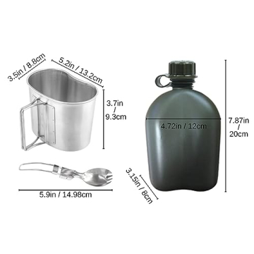 BeGrit Military Canteen Kit for Outdoor Adventures