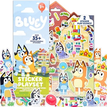 Bluey Reusable Puffy Stickers Playset for Kids Travel