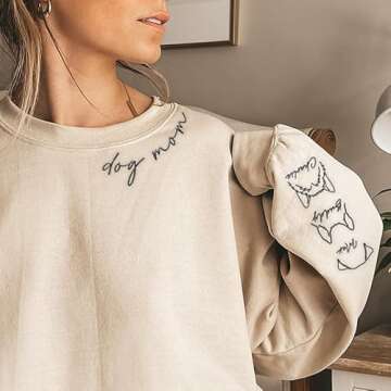 Pawfect House Custom Dog Photo Embroidered Sweatshirt - Gifts for Dog Lovers