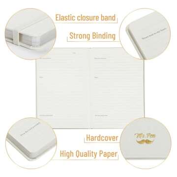 Mr. Pen- Prayer Journal for Women and Men, 8.4"x5.7", 80 Sheets, Light Beige, Bible Journal for Women, Prayer Journal for Woman, Christian Journals for Women, Devotional Journal for Women