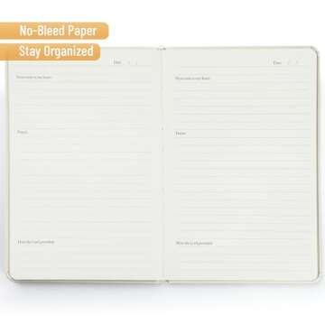 Mr. Pen- Prayer Journal for Women and Men, 8.4"x5.7", 80 Sheets, Light Beige, Bible Journal for Women, Prayer Journal for Woman, Christian Journals for Women, Devotional Journal for Women