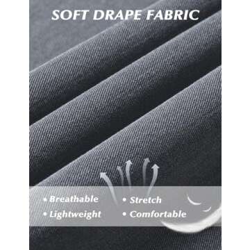 Tapata Women Wide Leg Pants High Waisted Dress Trousers Casual Elastic Pockets Business Work Slacks, Granite Heather, 8