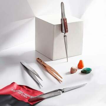 Shop LC Copper and Stainless Steel Soldering Tweezers Set of 4 Durable Valentines Day Gifts Set Easy...