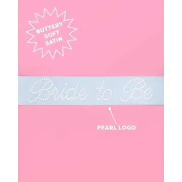 xo, Fetti Bachelorette Blue Pearl Bride to Be Sash | Bach Party Decorations, Engagement Supplies, Something Blue Bridal Shower Gift, Bridesmaid Favors