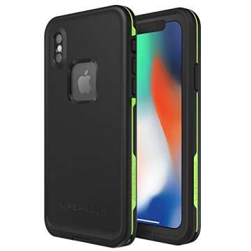 LifeProof FRĒ SERIES Waterproof Case for iPhone X - Night Lite (Black/Lime)