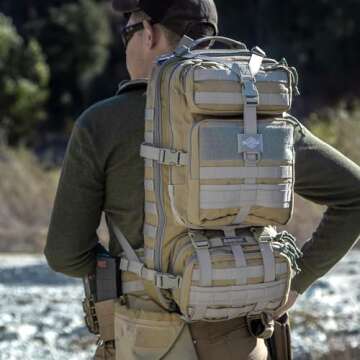 MAXPEDITION Gyrfalcon Backpack (Khaki-Foliage) 36L Tactical Backpack with Detachable Waist Pack, MOL...