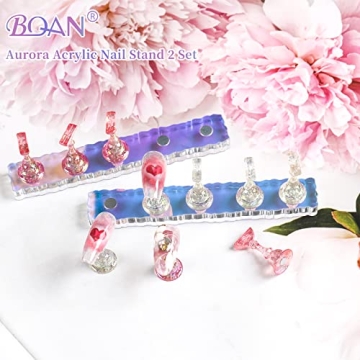 BQAN 2 Set Aurora Acrylic Nail Holder for Art