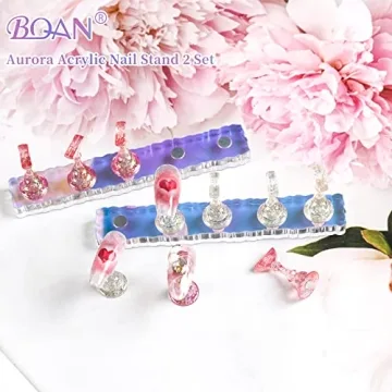 BQAN 2 Set Aurora Acrylic Nail Holder for Art