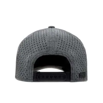melin A-Game Hydro, Heather Charcoal, Men’s Performance Snapback Hats, Water-Resistant Fitted Baseball Caps for Men & Women, Golf, Running, or Workout Hat, Medium-Large
