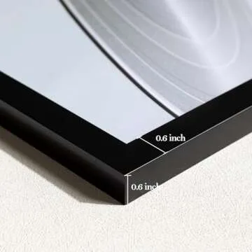 eletecpro 12.5x12.5 Black Record Frame, Sturdy and Lightweight, PVC Album Frame Made to Display Vinyl Records, Home Decor LP Record Frame for Wall Easy to Hang Suit to 12x12 LP Covers, 4 Pack