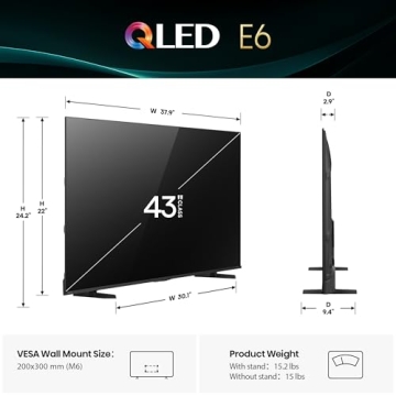 Experience Cinematic Quality with Hisense 43" E6 QLED 4K Smart Fire TV
