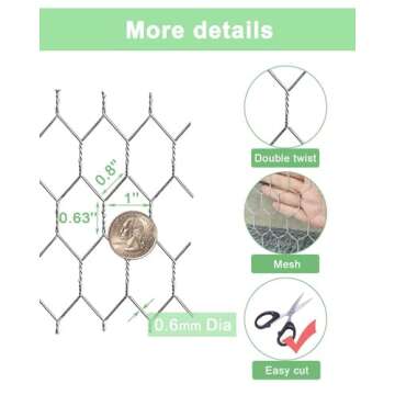 Vnesovo Galvanized Chicken Wire Mesh for Garden Use