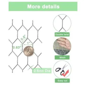 Vnesovo Galvanized Chicken Wire Mesh for Garden Use