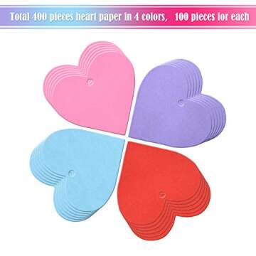 Heart Shape Paper Cutouts - 400 Valentine's Gift Tags