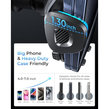 MRGLAS 2024 Car Vent Phone Mount, [Upgraded Vent Clip & Never Fall Off] Universal Handy Phone Holder for Car [One Hand Operation], Cell Phone Automobile Cradle for iPhone and All Smartphones