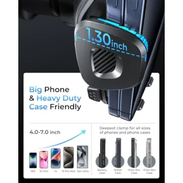 MRGLAS 2024 Car Vent Phone Mount, [Upgraded Vent Clip & Never Fall Off] Universal Handy Phone Holder for Car [One Hand Operation], Cell Phone Automobile Cradle for iPhone and All Smartphones