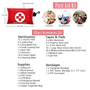 101-Piece First Aid Kit for Home and Outdoor Emergencies