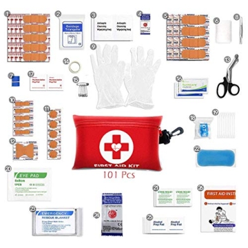 101-Piece First Aid Kit for Home and Outdoor Emergencies