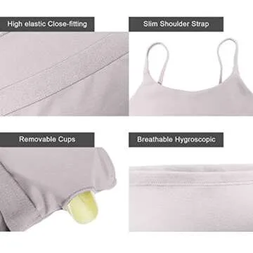 Stylish Workout Tops for Women - Padded Crop Camisole