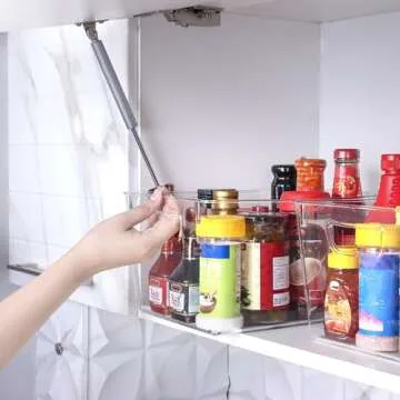 Utopia Kitchen Clear Organizer Bins - 4 Pack Pantry Organizers and Storage Bins - Medium Clear Storage Containers for Organizing - Clear Storage Bins For Fridge, Kitchen Organization and Storage