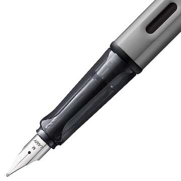 Lamy AL-star Fountain Pen - Elegant Design Cool Pens, Best Pens For Smooth Writing, Light Aluminum - Graphite Fine Point Pen
