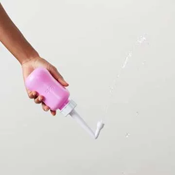 Bundle of Frida Mom Witch Hazel Perineal Cooling Pad Liners (24ct) + Frida Mom Upside Down Peri Bottle for Postpartum Care