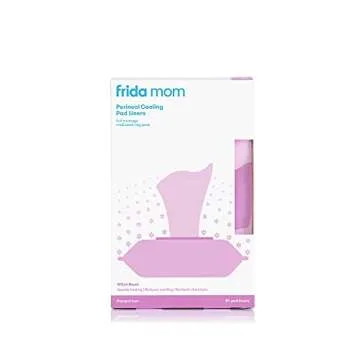 Bundle of Frida Mom Witch Hazel Perineal Cooling Pad Liners (24ct) + Frida Mom Upside Down Peri Bottle for Postpartum Care
