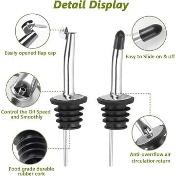 Showvigor Olive Oil Dispenser Bottle 17oz Square Design