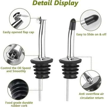 Showvigor Olive Oil Dispenser Bottle 17oz Square Design