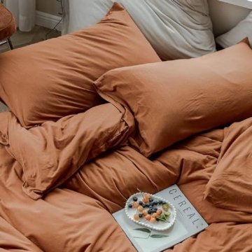 Soft Jersey Knit Cotton Pumpkin Duvet Cover Set for Comfort