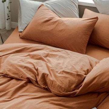 Soft Jersey Knit Cotton Pumpkin Duvet Cover Set for Comfort