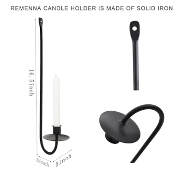 Remenna Metal Candle Sconces - Stylish Wall Holders Set