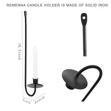 Remenna Metal Candle Sconces - Stylish Wall Holders Set
