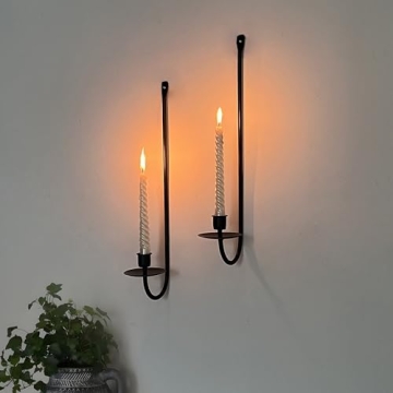 Remenna Metal Candle Sconces - Stylish Wall Holders Set