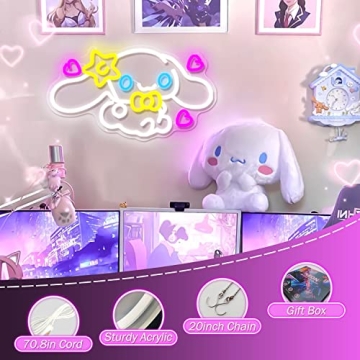 Cute Anime Neon Light - Dimmable LED Decor for Kids