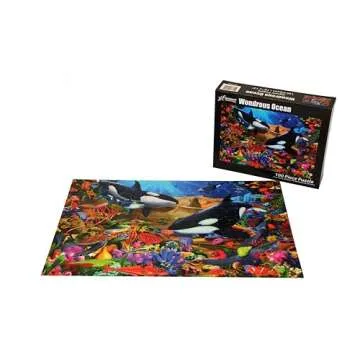 Vermont Christmas Company Wondrous Ocean Jigsaw Puzzle 100 Piece, Large Pieces Perfect for Kids and Seniors