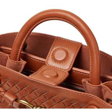 Stylish URAWOW Woven Tote in Premium PU Leather