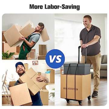 KEDSUM Folding Hand Truck - Durable Lightweight Dolly Cart